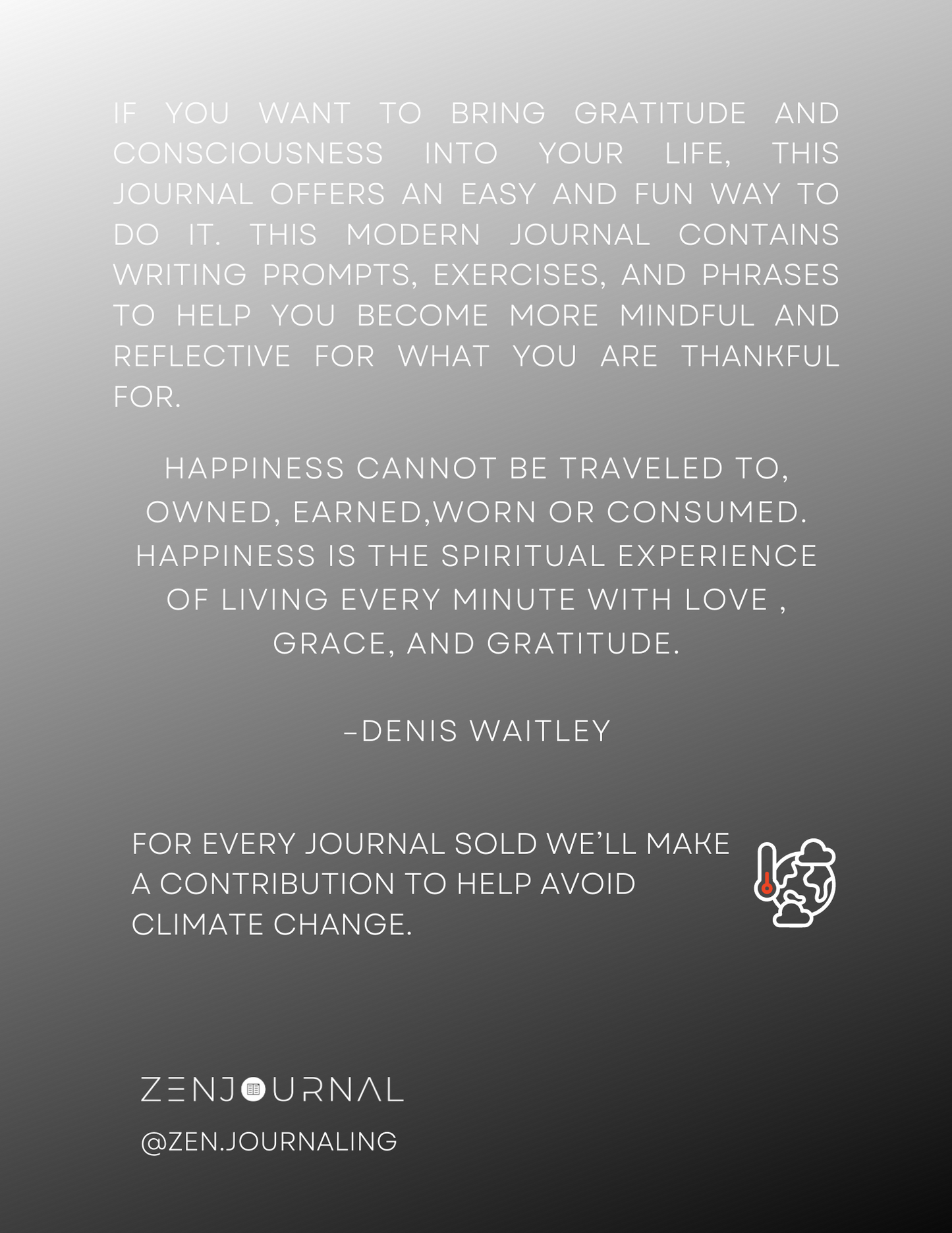 Gratitude Journal Notebook: A Journey in within